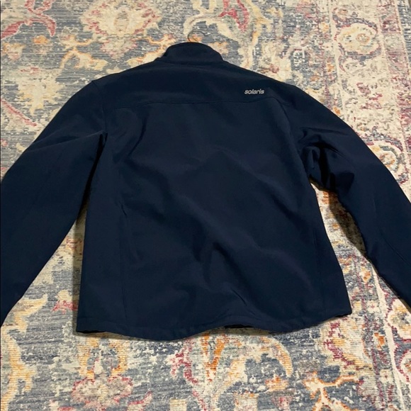 Navy Blue thermal Solaris jacket with pockets - Picture 6 of 9
